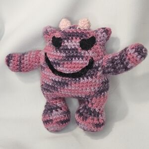 Pink and Purple Crochet Monster